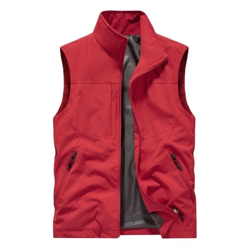 Chaqueta sin mangas holgada para hombre grande solucionando la falta de espacio y comodidad exterior