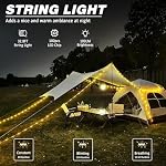 DIBMS LED Camping String Light, Rechargeable Waterproof Tent Hanging Light - Image 3