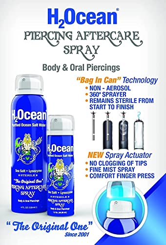 H2Ocean Piercing Aftercare Spray, 4 Ounce Set Of 2 #TOP2