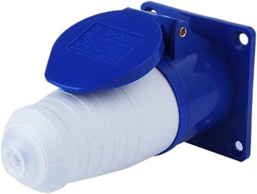 Industrial Plug and Socket Connector Aviation Three-core Four-core Five-Hole 16A/32A Waterproof Non-Explosion-Proof Docking Set(3 Core 32a Concealed Installation)