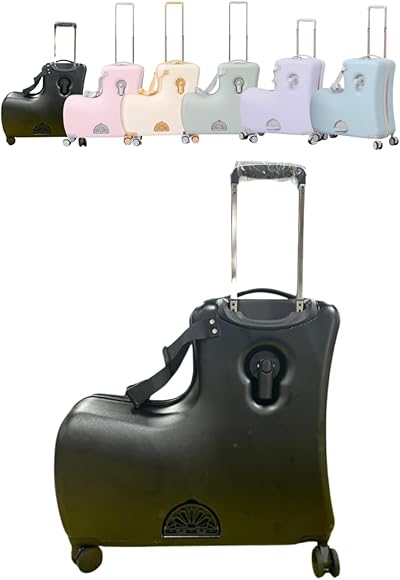 Amazon | [キッズトラベル] くすみカラー 子供が乗れるキャリー  