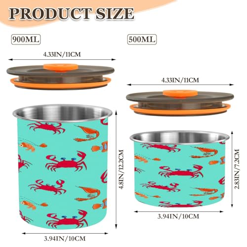 Envase hermético para café de acero inoxidable 17 oz miniatura 2