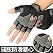 keynoyin Men's and Women's Spring and Summer Outdoor Anti-Skid Half-Finger Fitness Gloves, Thin Sports Cycling Gloves - Snail Style - Gray-M
