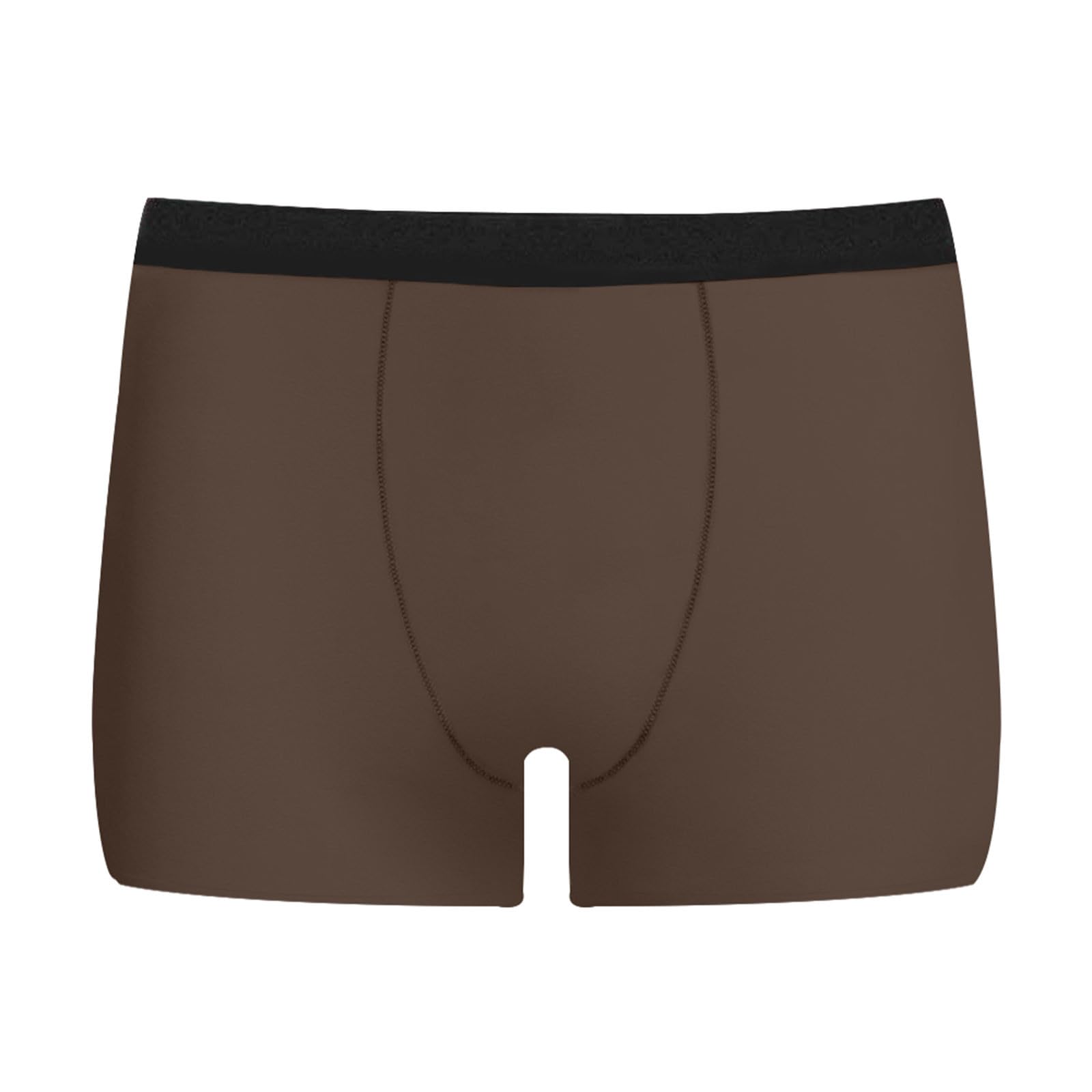 Men’s Anti-Chafe Underwear Seamless Short Boxer Boxer Low Rise Breathable Solid Underwear Moisture-Wicking Trunks