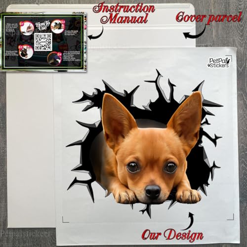 Image of Vinyl Dog Stickers - Car Decals for Women & Dog Lovers (Chihuahua Stickers)