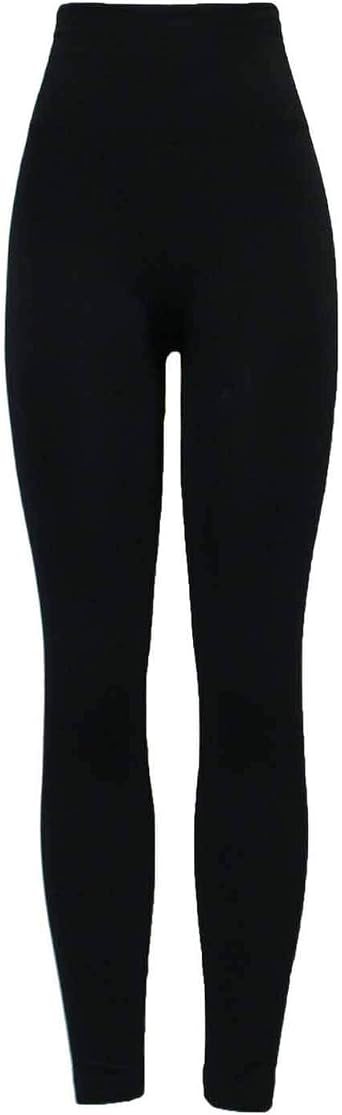 VR7 High Waist Compression Leggings Women's Figure Firming Tummy Control Black