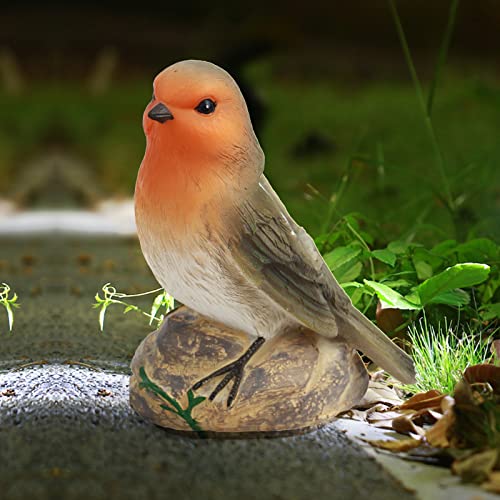 2 Pack Bird Solar Light Resin Outdoor Decor,Bird Shape Solar Garden Statue With Led Lights For Fall Winter Garden Decor, Solar Statue For Patio,Lawn,Yard Art Decoration #TOP1