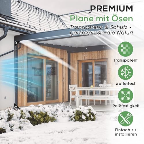 Lona de alta calidad resistente de PVC transparente de 320 g/m² 3