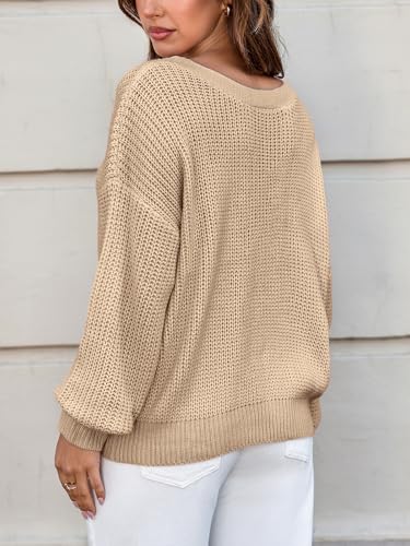 Image of CUPSHE Womens Sweaters Bow Sweater Neck Casual Long Sleeve Lightweight Crochet Pullover Sweater Tops