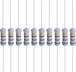 YOKIVE 50 Pcs Metal Oxide Film Resistors, Axis Lead Resistor, Keep Normal Circuit Operation, Great for Electric Power Equipment (Grey, 1W, 51 Ohm)