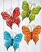 ShabbyDecor Metal Butterfly Hanging Decoration for Indoor or Outdoor Set of 3