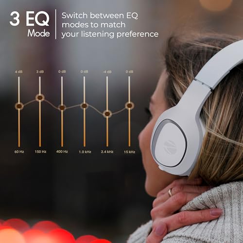 Image of Zebronics Thunder Neo (2026 Upgrade) Wireless Headphone, BT v6.0, True 50hrs Playback, 40mm Driver, ENC, Rapid Charge, Gaming Mode, Dual Pairing, 3 EQ Modes, AUX, Voice Assistant (Silver)