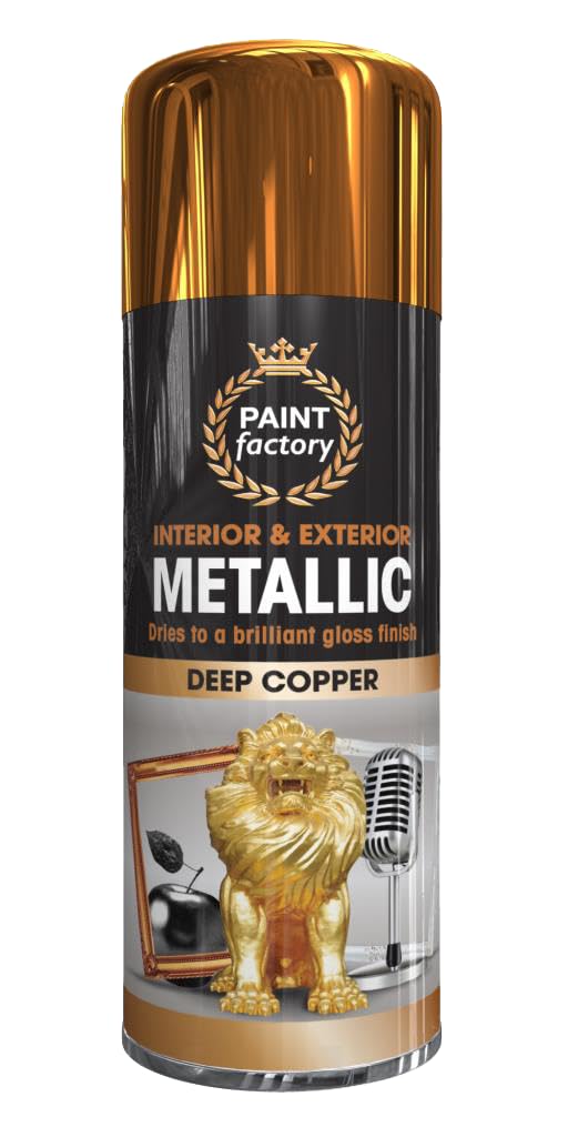 SCHNAZZ 3 x Metallic Deep Copper Multi-Purpose Spray Paint 400ml, Use for Metal and Wooden Furniture, Ornaments, Decorative Items and Much More for Interior & Exterior