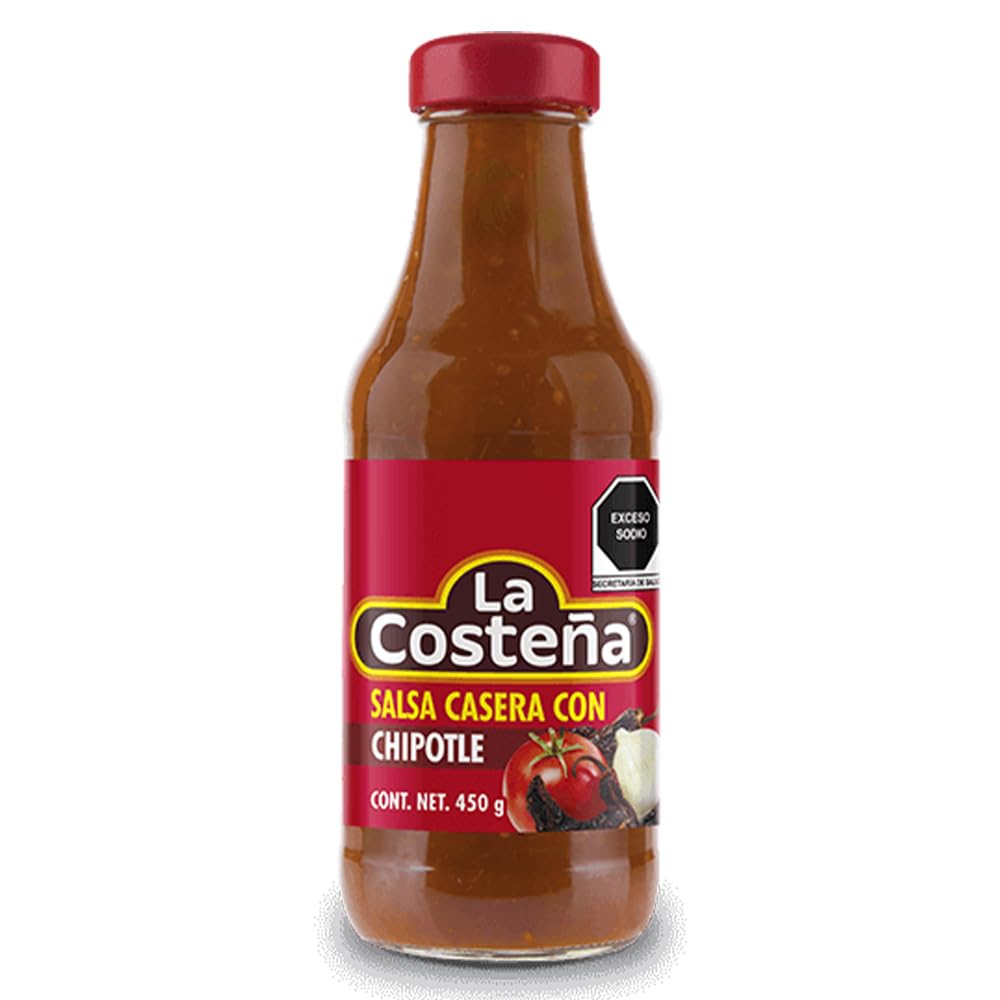 La Costena Salsa Chipotle 450g / Mexican Homemade Style Salsa Sauce with Chipotle Peppers, Red Salsa Dipping Sauce and Marinade