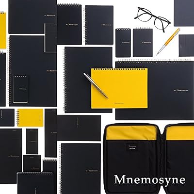 Maruman Mnemosyne Padfolio Notebook, A4, 8.27 x 11.69, Premium Black Folder With 5mm Grid Notepad, Includes 2 Storage Pockets, For Professionals, Teachers, and Students, Made in Japan