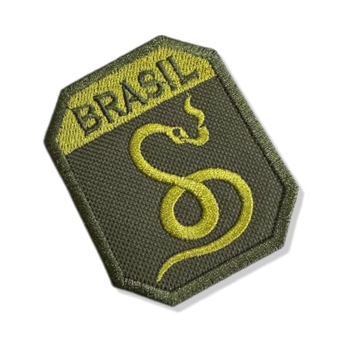 EML068 A Cobra Vai Fumar Patch Bordado 7×5,7cm (A) Termo Adesivo/Costura)