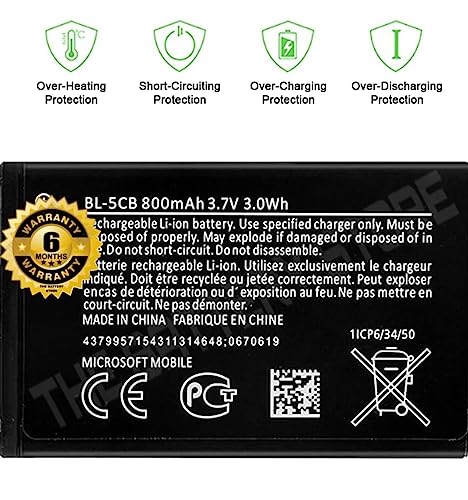 Image of Original (BL-5CB) Battery for Nokia 105 (BL-5CB) Battery with 6 Month Warranty***** (P72)