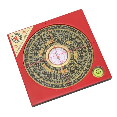 Brújula Feng Shui china Luo Pan de metal y plástico miniatura 4