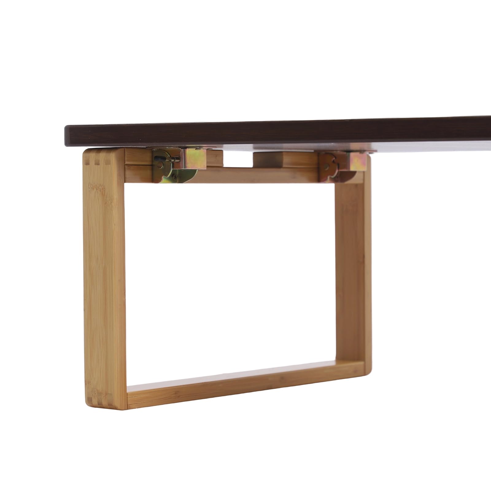 Tavolino da caffè pieghevole, in bambù, basso, per soggiorno, ufficio, terrazze, studio, 80 x 50 x 31 cm