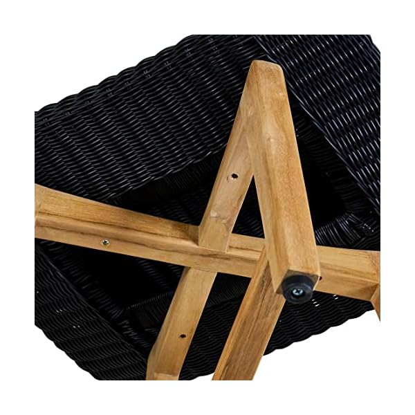 OUTLIV. Clovelly Loungesessel mit Hocker Teak/Geflecht