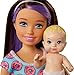 Barbie Skipper Babysitters Inc Dolls & Accessories, Set with Skipper Doll, Color-Change Baby Doll, High Chair & Crib Furniture