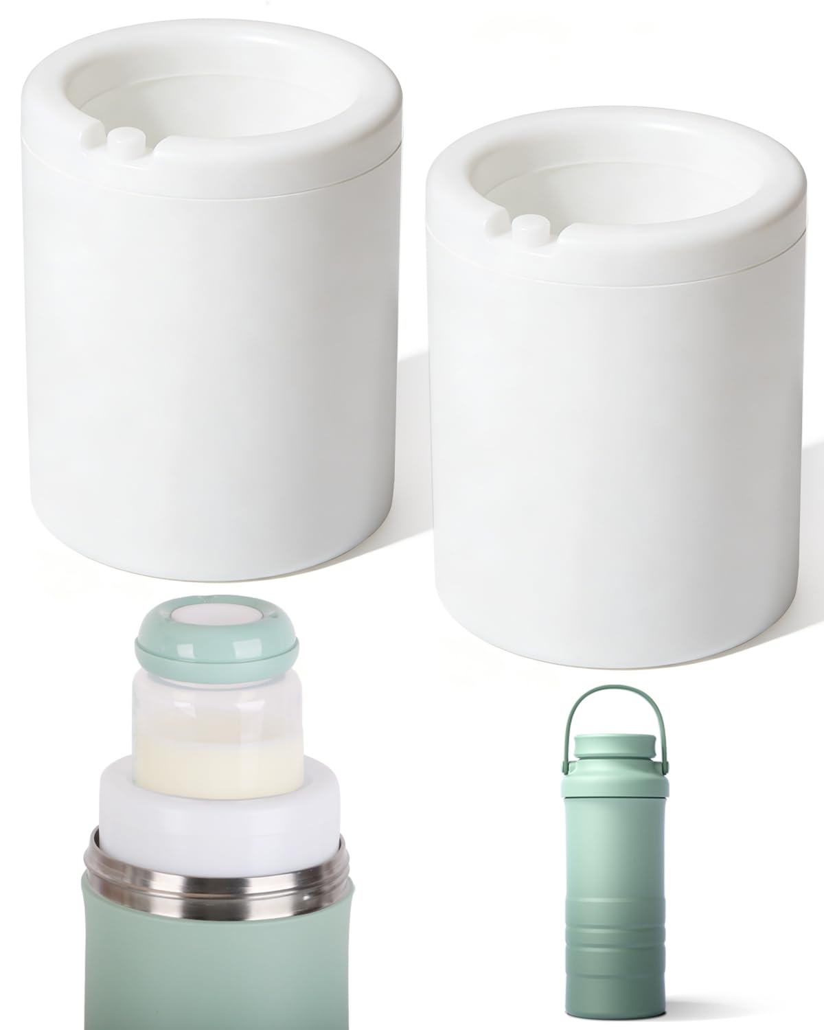 Photo 1 of 2-Pack Replacement Cooling Gel Tubes for Momcozy 22oz Breast Milk Cooler, Reusable Freezer Pack Inserts, Ice-Free No-Mess, Accessories for Momcozy Breast Milk Cooler