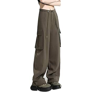 あ*様 archive wide baggy parachute cargo d Amazon.com: Womens Baggy Parachute Cargo Pants High Waist