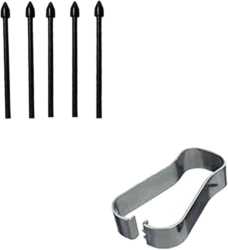 Paquete de 5 puntas de repuesto negras para bolígrafo Tab S6, compatibles con Samsung Galaxy Tab S6, puntas de repuesto + 1 pinza