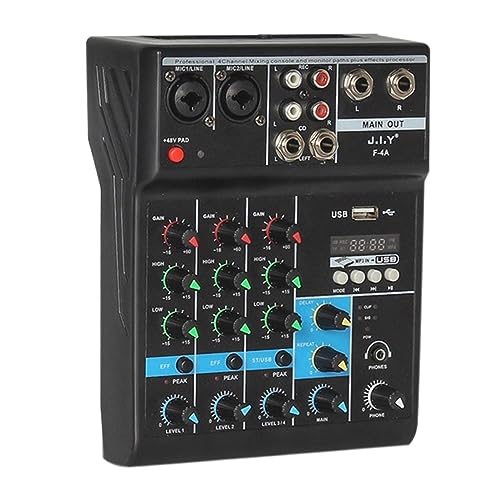 dj controller Mezclador de 4 vías Audio Sonido profesional con procesador de efectos de tarjeta...