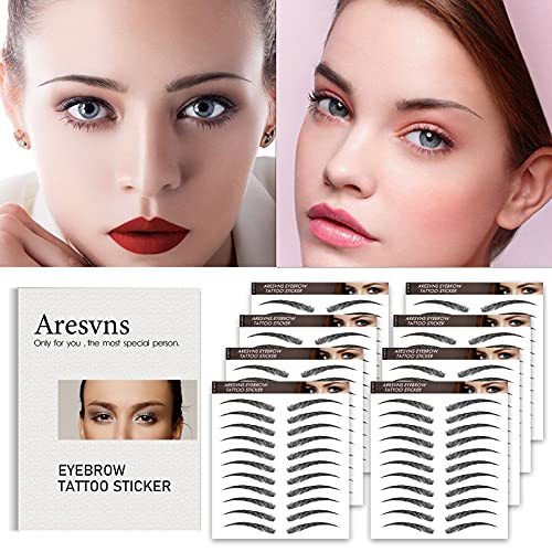 Eyebrow Tattoo 88 Pairs! Newly Improved 4D Tattoo Eyebrow,Popular Black Fake Eyebrows,Realistic Eyebrow Transfers Sticker,Suitable Sizes,Waterproof And Long-Lasting 3-5 Days Christmas Gift #TOP2