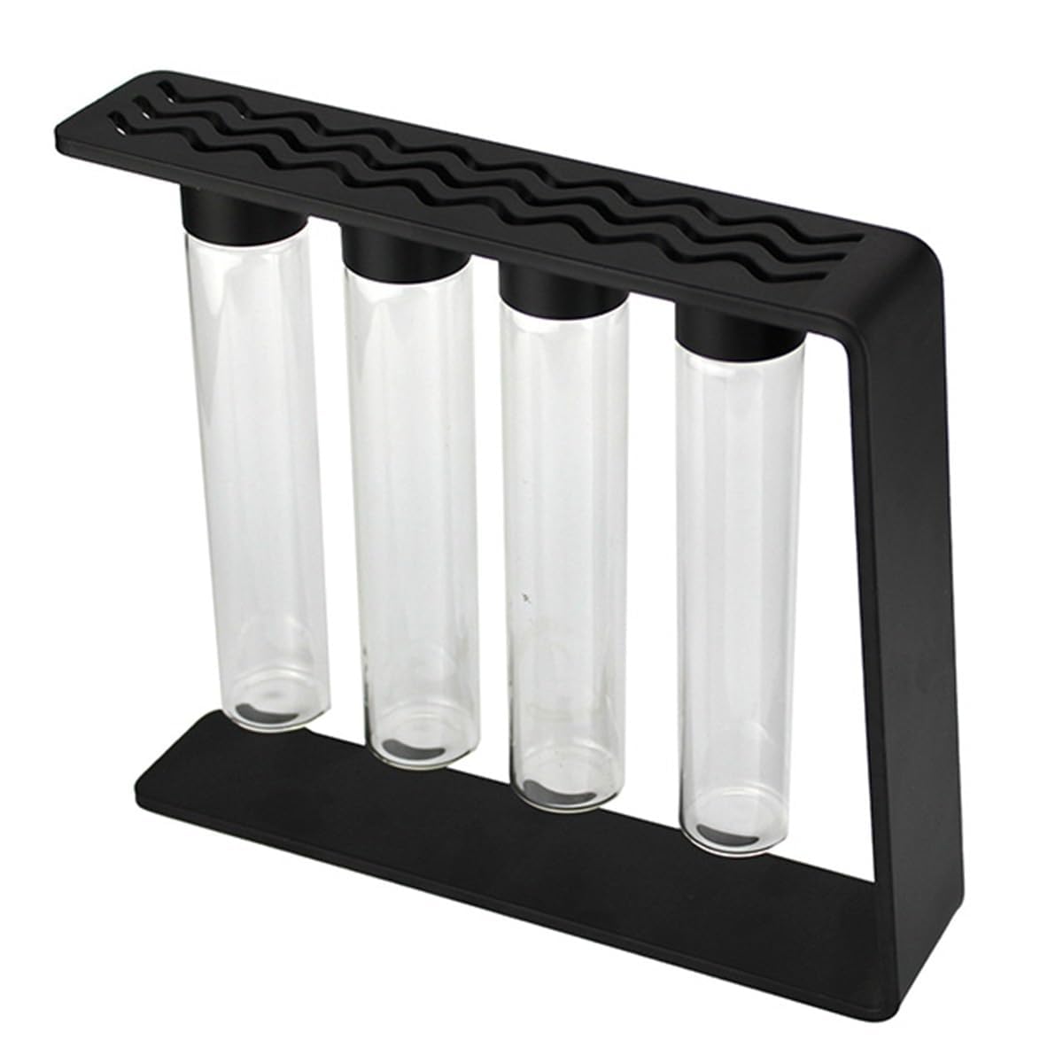 Kaffeebohnen-Aufbewahrungsröhren aus Glas mit magnetischen Deckeln, Metallständer, luftdichte Behälter für Frische, 45 g Kapazität für Kaffee oder Tee, 4 Stück
