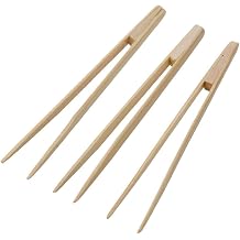 3 PCS Bamboo Tweezers, Anti Static Tweezers Pointed Wooden Tweezers for Gold Leaf, Chips, Quartz, Art, DIY Craft