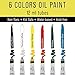 U.S. Art Supply 13-Piece Artist Painting Set with 6 Vivid Oil Paint Colors, 12