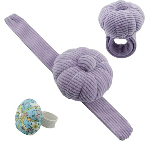 Xgng Purple Diy Wrist Pin Tool Wrist Pin Cushion Pincushions Needlework Diy Handcraft Needles Holder For Sewing And Quilting Pop Snap Ring #TOP13