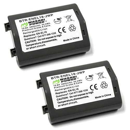 Wasabi Power 2-Pack Battery for Nikon EN-EL18 series