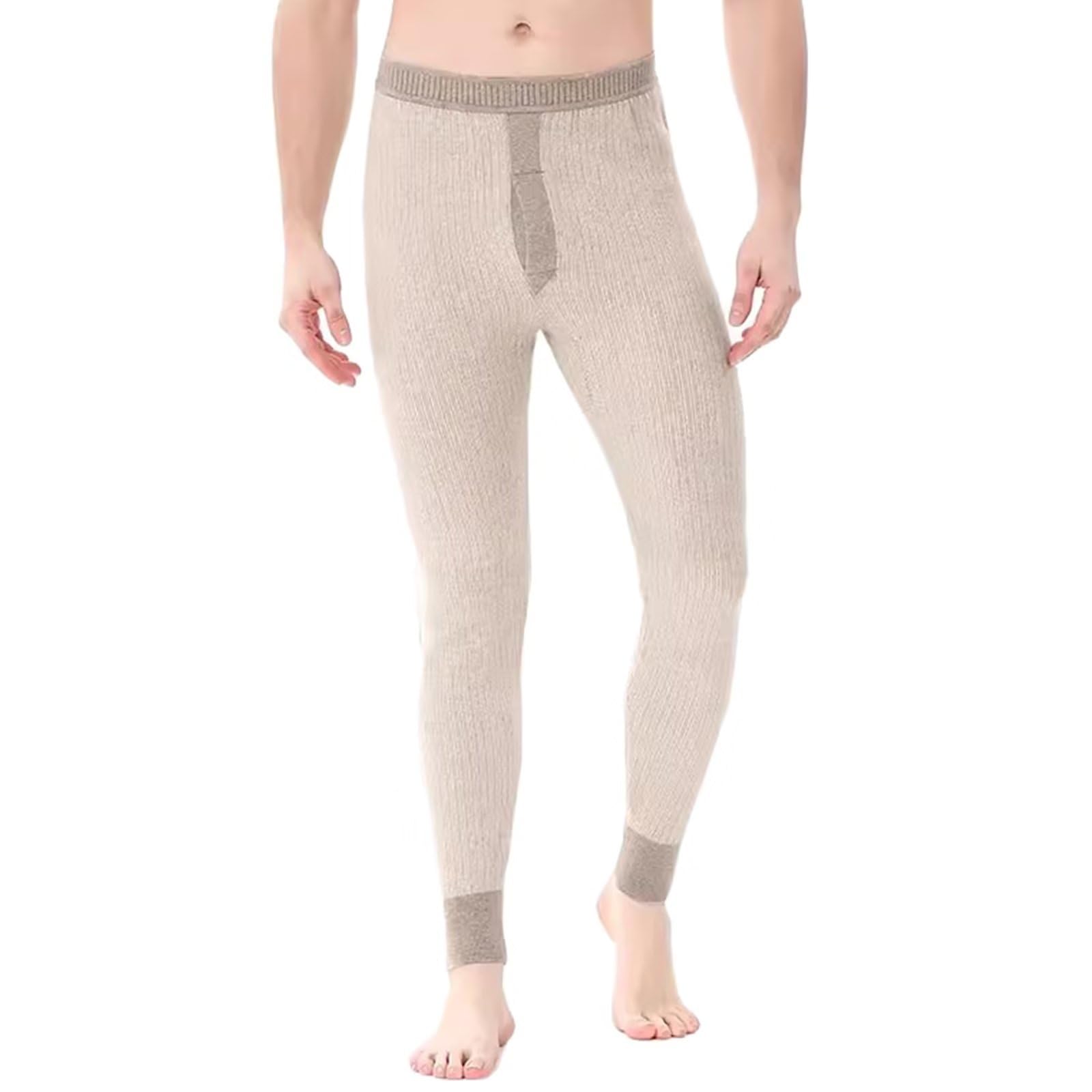 Ropa Interior Térmica de Invierno Capa Base Pantalones Suaves 100% Cachemira Leggings Pantalones de Compresión para Caminar Senderismo Caza Esquí