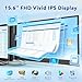 domyfan 15,6" Laptop Bildschirm-Erweiterung, Tragbarer Dreifach-Monitor FHD 1080P IPS, ultraschlank für 13–17" Laptops, Plug & Play via HDMI/USB-A/Type-C, kompatibel mit Mac/Windows/Android