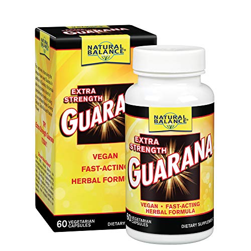 Natural Balance Extra Strength Guarana Supplement | Energy & Metabolism Formula with Korean Ginseng, Gotu Kola & Passion Flower | Vegan | 60 VegCaps Natural Balance Extra Strength Guarana Supplement | Energy & Metabolism Formula with Korean Ginseng, Gotu Kola & Passion Flower | Vegan | 60 VegCaps