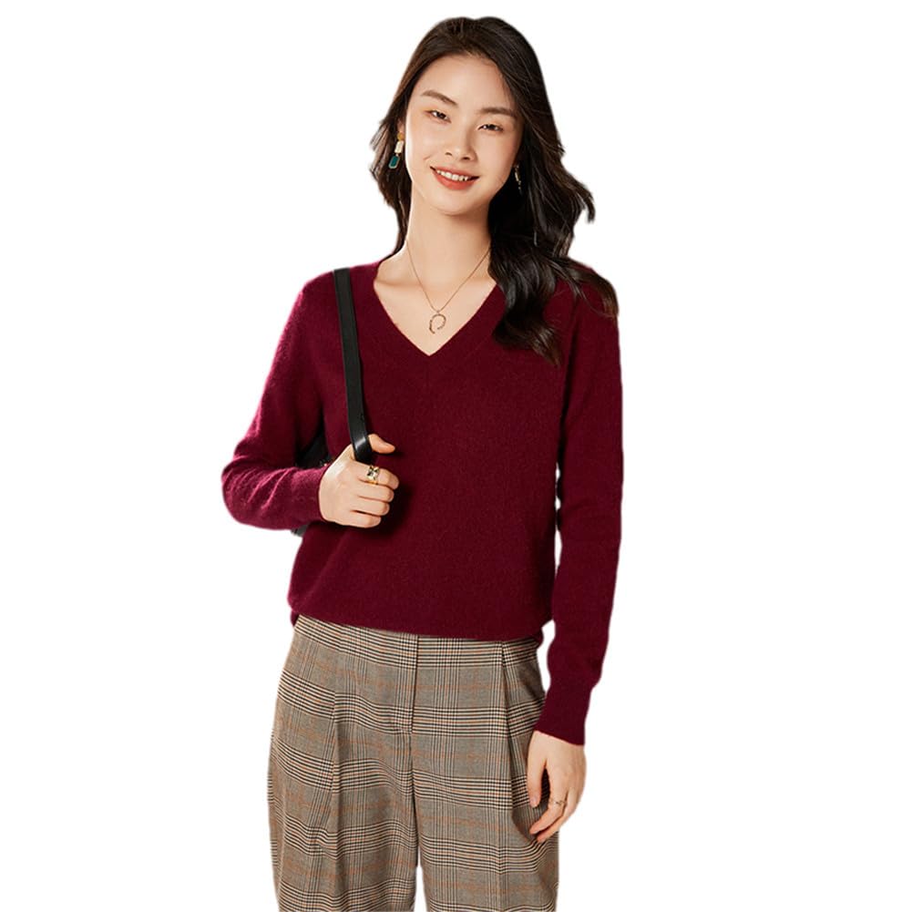 Niiyyjj Woman 100 Cashmere Sweaters Knitted Pullovers Warm Soft Blouse Female Long Sleeve V Neck Jumper