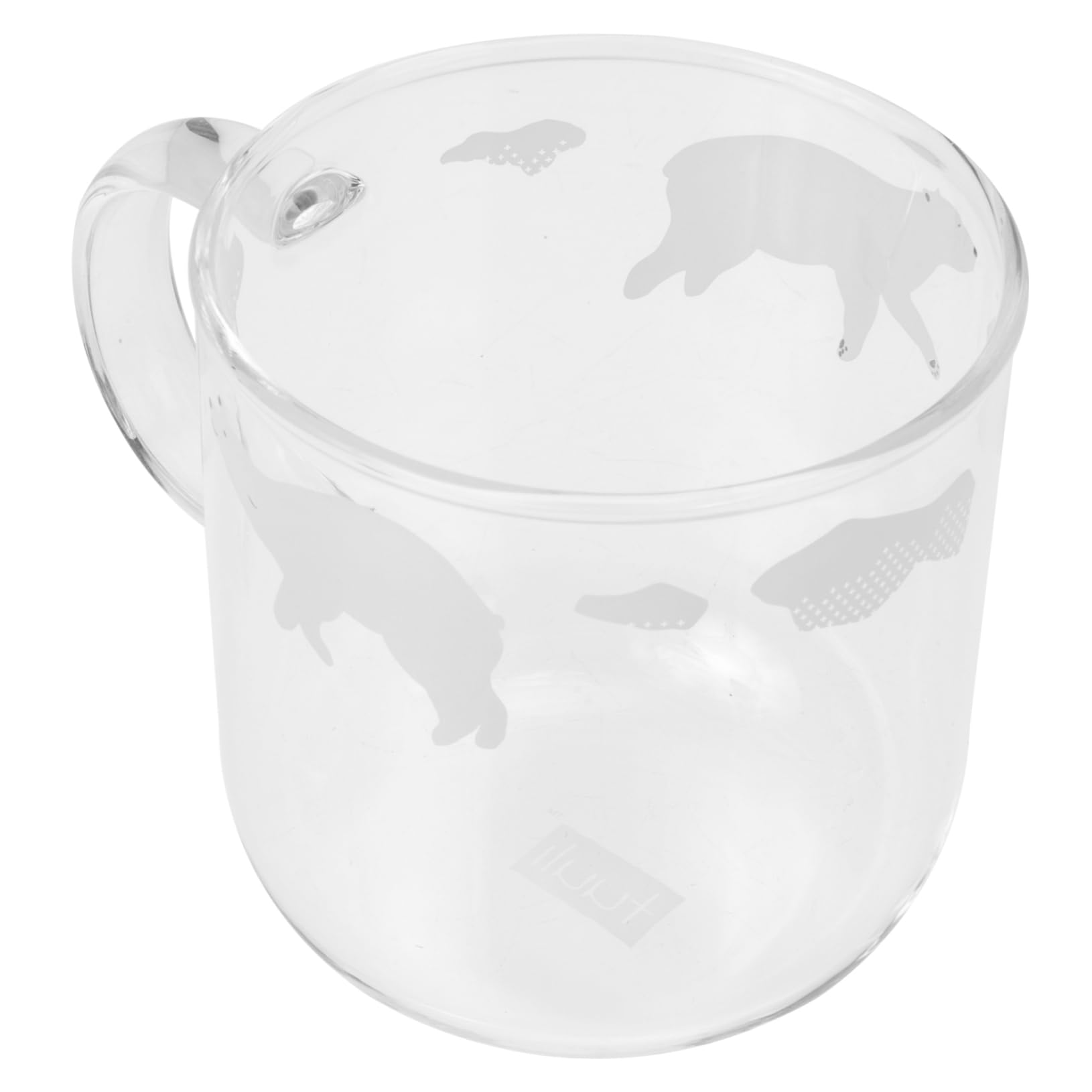 HOLIDYOYO High Borosilicate Glass Water Mug with Handle Cartoon and Drinking Cup for Coffee Milk and Beverages Lightweight and Easy to Clean