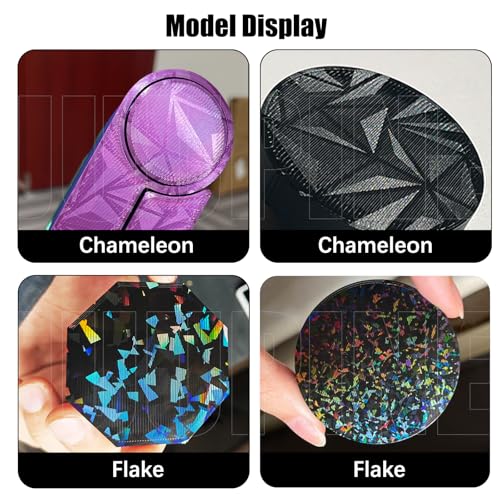 Image of 3D Printer Bambu Labs Build Plate for Bambu Lab P2S /X2D /X1C /X1 /X1E /P1P /P1S /A1,Double Sided Chameleon+Flake Spring Steel Sheet Plate 257x257mm Flexible Removable Platform Bambu A1 3D Printer Plate