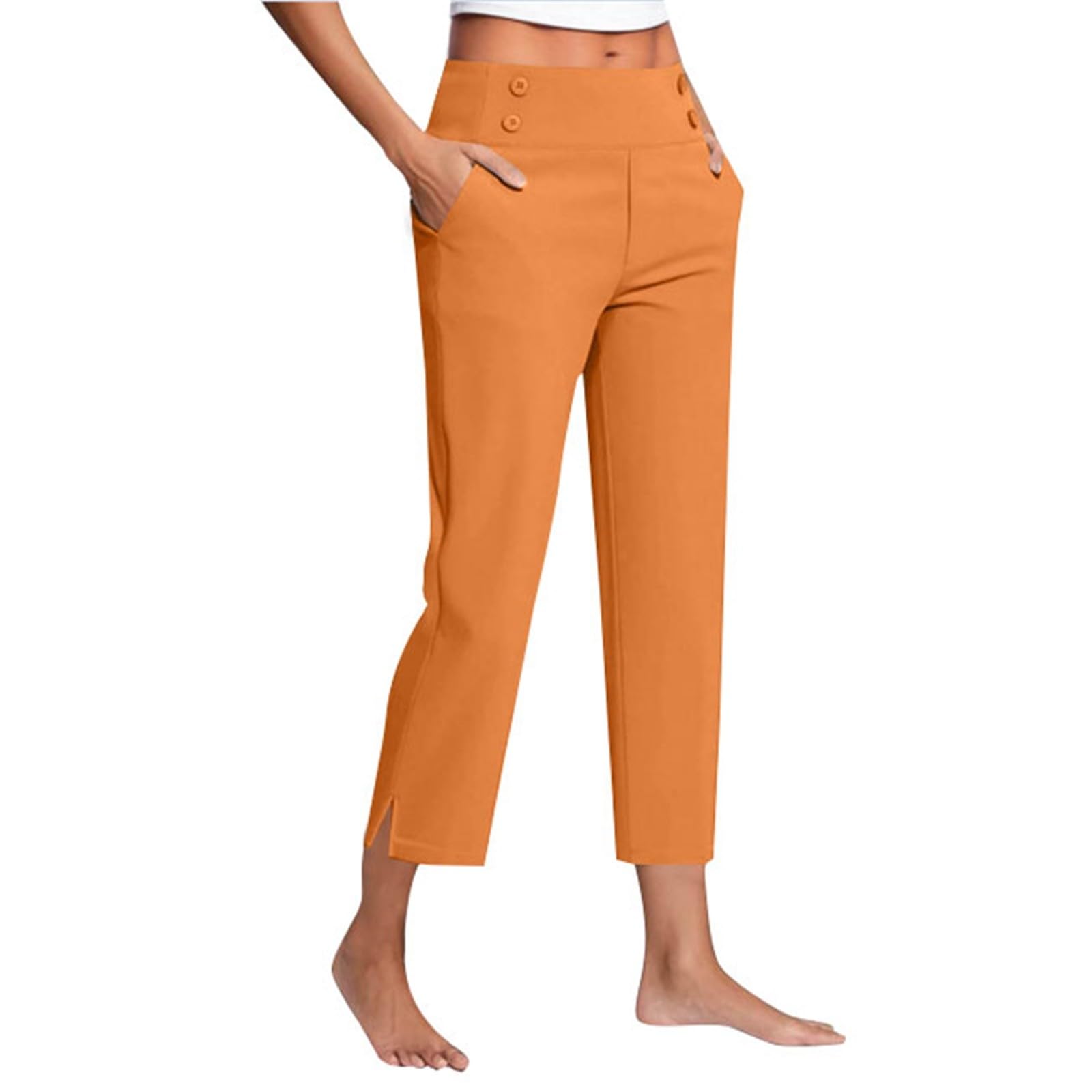 Plus Size Dress Pants for Women Business Casual Office Trousers Stretch 7 8 Ankle Pant High Waisted Golf