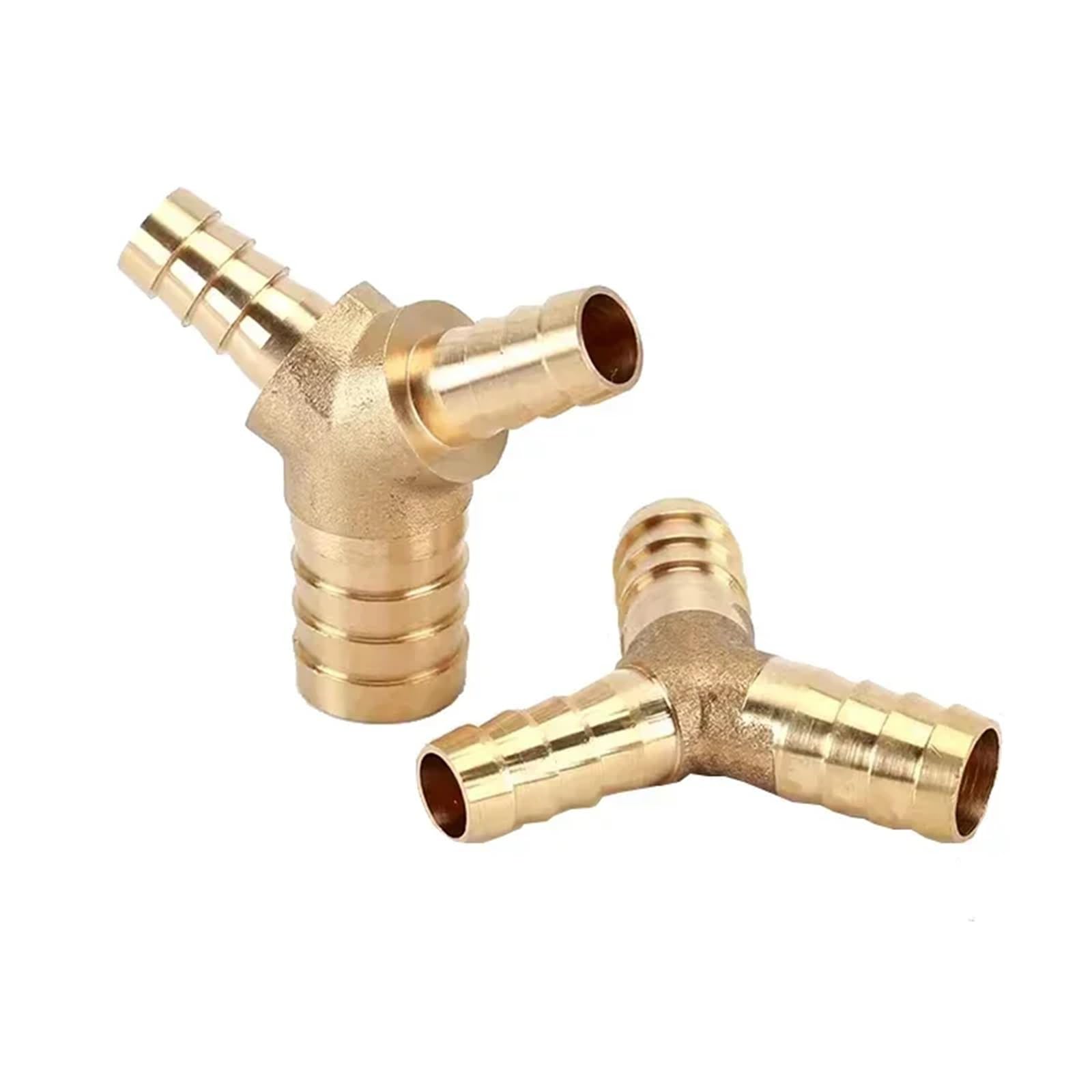 RUAJOGYNVM 6mm 8mm 10mm 12mm 14mm 16mm Y Type Reducing Hose Brass Barbed Tube Pipe Fitting Reducer Coupler Connector (12-12-8mm OD) RUAJOGYNVM