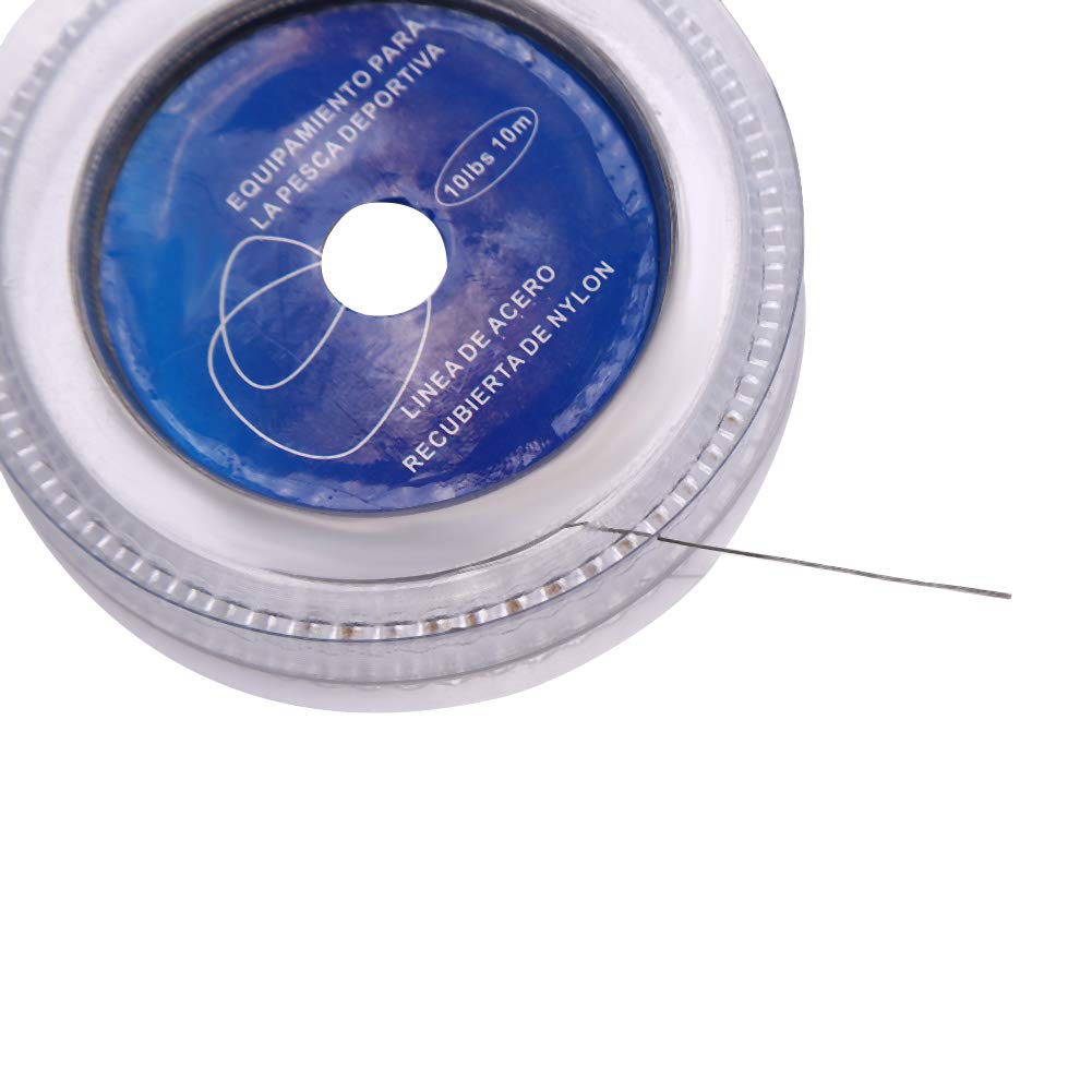 Akozon 10m Fishing Steel Wire - 7 Strands High Strength Sea Fishing Wire, Fishing Lines, Ideal for Big Mouth Fish (10 lbs)