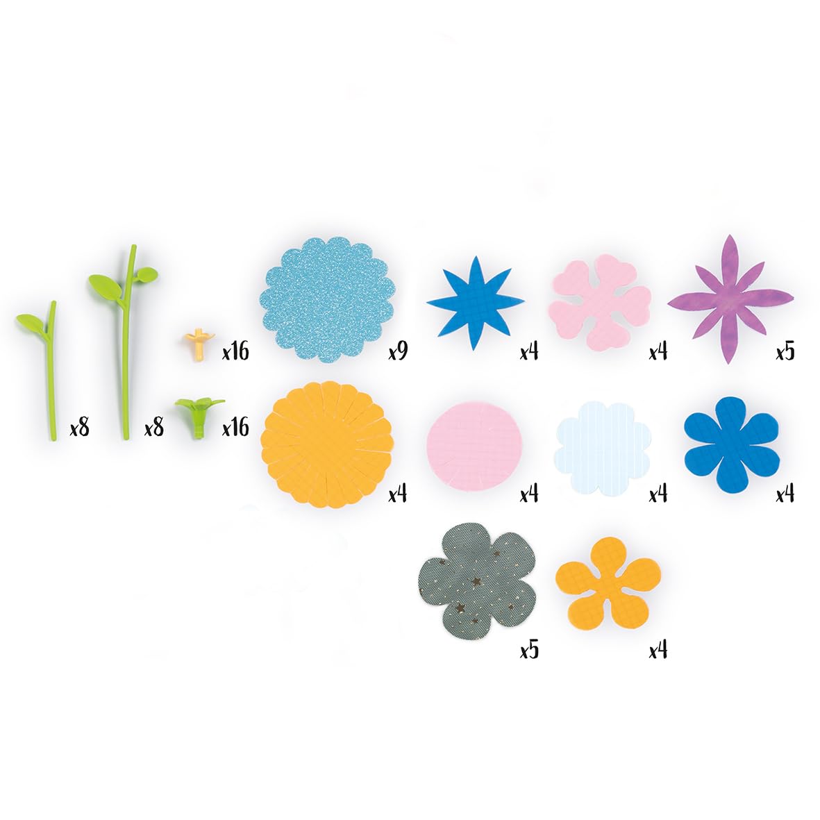 Smoby - Flower Market - Activité Manuelle - Recharge 16 Fleurs pour Le Marché aux Fleurs - A Partir de 3 Ans - Fabrication Française (Lot de 2)