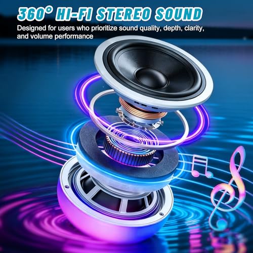 Image of 2 Pack Floating Pool Lights with Bluetooth Pool Speaker, 2-in-1 RGB Pool Lights, IP68 Waterproof, 360 Hi-Fi Sound for Pool, Hot Tub and Outdoor Parties