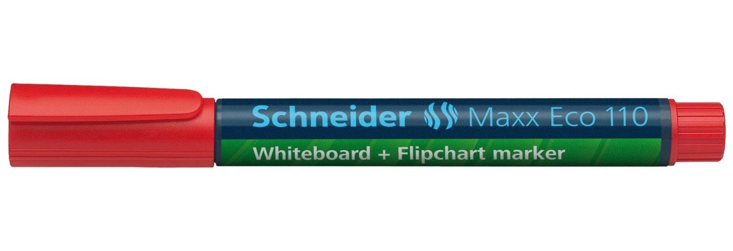 Marqueurs flipchart Schneider Maxx 110 rechargeables pointe ogive rouge x3