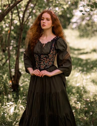 Image of Scarlet Darkness Women's Underbust Corset Top Renaissance Medieval Lace-up Boned Fairycore Pirate Corsets