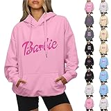 Zweiteiler Damen 2 Teiler Barbie Kleidung Damen I Am Kenough Hoodie Barbie Zip Barbie Hoodie One Piece Barbie Tshirt Barbie Sweatshirt Damen Ohne Kapuze Yoga Barbie Kleidung Damen Fledermaus Barbie Pullover Damen Winterpullover Damen Warm Vintage