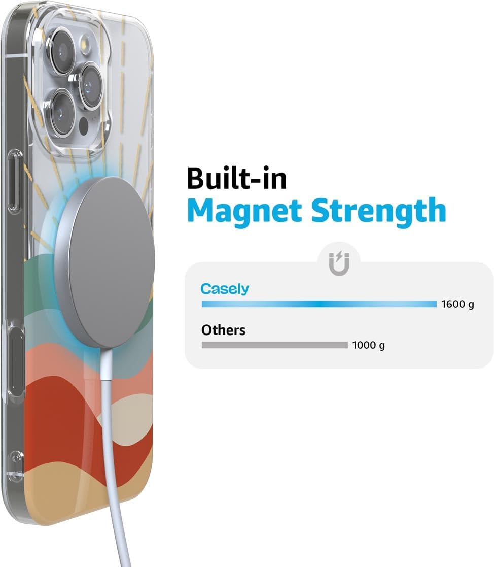 Casely iPhone 16 Pro Max Case | Here Comes The Sun | Colorblock Sunset | Compatible with MagSafe | Classic Ultra Slim Design - Image 6